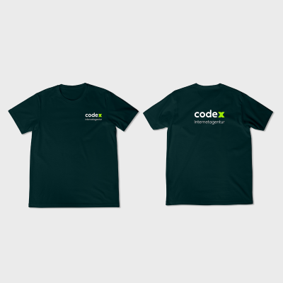 code-x T-Shirt mit unserem Motto